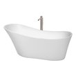 jacuzzi tub with shower ideas Wyndham Freestanding Bathtub White