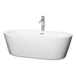 60x32 tub surround Wyndham Freestanding Bathtub White
