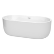 70 inch soaking tub Wyndham Freestanding Bathtub White