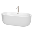 best tub shower faucet Wyndham Freestanding Bathtub White