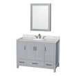 50 inch double sink vanity Wyndham Vanity Set Gray Modern