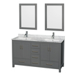 60 inch bathroom countertop Wyndham Vanity Set Dark Gray Modern