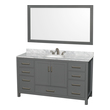 small vanity unit with basin Wyndham Vanity Set Dark Gray Modern