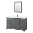 grey tall bathroom cabinet Wyndham Vanity Set Dark Gray Modern