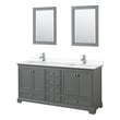 wooden vanity unit with basin Wyndham Vanity Set Dark Gray Modern