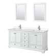 72 floating vanity double sink Wyndham Vanity Set White Modern