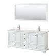 90 double sink vanity Wyndham Vanity Set White Modern