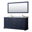 30 in bathroom vanity with drawers Wyndham Vanity Set Dark Blue Modern