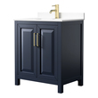 corner bathroom vanity unit Wyndham Vanity Set Dark Blue Modern