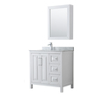 30 in bathroom vanity with drawers Wyndham Vanity Set White Modern