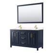 90 double sink vanity Wyndham Vanity Set Dark Blue Modern