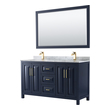 reclaimed wood vanity unit Wyndham Vanity Set Dark Blue Modern