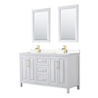 60 inch double sink vanity with top Wyndham Vanity Set White Modern