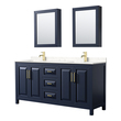 white oak vanity bathroom Wyndham Vanity Set Dark Blue Modern