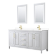 50 inch double sink vanity Wyndham Vanity Set White Modern