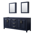 natural wood single vanity Wyndham Vanity Cabinet Dark Blue Modern