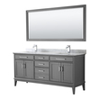 double sink vanity with top Wyndham Vanity Set Dark Gray Modern