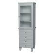 black and white bathroom cabinets Wyndham Linen Tower Storage Cabinets Oyster Gray