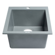 stainless steel single bowl kitchen sink top mount Alfi Kitchen Sink Titanium Modern
