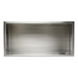 bathroom decor ideas for shelves Alfi Shower Niche Brushed Stainless Steel Modern