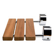 chrome bathroom bench Alfi Shower Seat Natural Wood Modern
