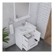small wooden bathroom cabinet Alya Vanity with Top White