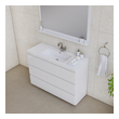 double bathroom sink Alya Vanity with Top White