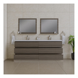 antique white bathroom cabinets Alya Vanity with Top Gray