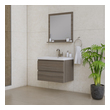 rustic wooden sink unit Alya Vanity with Top Gray