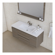 white bathroom counter Alya Vanity with Top Gray