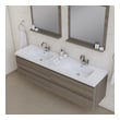 natural wood bathroom cabinet Alya Vanity with Top Gray