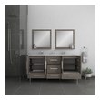 3 drawer vanity cabinet Alya Vanity with Top Gray Modern