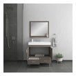 small bathroom sink and cabinet Alya Vanity with Top Gray Modern