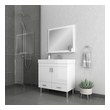 bathroom cabinets 30 inches wide Alya Vanity with Top White Modern