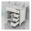 30 inch bathroom vanity base Alya Vanity with Top White