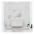 60 vanity cabinet Alya Vanity with Top White Modern