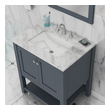 72 inch bathroom cabinet Alya Vanity with Top Gray