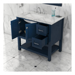 white oak bathroom vanity Alya Vanity with Top Blue