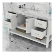 double sink cabinet size Alya Vanity with Top White Modern