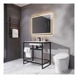 glass vanity with mirror and lights Anzzi BATHROOM - Mirrors - LED Mirrors Silver