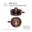 dark blue bathroom vanity Anzzi BATHROOM - Sinks - Vessel - Copper Copper