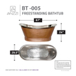59 inch freestanding whirlpool tub Anzzi BATHROOM - Bathtubs - Freestanding Bathtubs - One Piece Copper