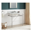 best wood for bathroom cabinets Anzzi BATHROOM - Console Sinks - Sink & Frame Brushed Nickel