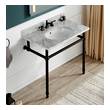 small corner sink with cabinet Anzzi BATHROOM - Console Sinks - Sink & Frame Matte Black