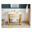 60 inch double vanity with top Anzzi BATHROOM - Console Sinks - Sink & Frame Brushed Gold