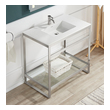 small corner vanity Anzzi BATHROOM - Console Sinks - Sink & Frame Brushed Nickel