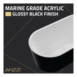 freestanding jetted tub for two Anzzi BATHROOM - Bathtubs - Freestanding Bathtubs - One Piece - Acrylic Black