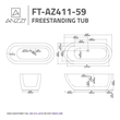 double ended freestanding bath Anzzi BATHROOM - Bathtubs - Freestanding Bathtubs - One Piece - Acrylic White