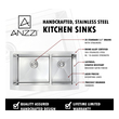 16 inch kitchen sink Anzzi KITCHEN - Kitchen Sinks - Farmhouse - Stainless Steel Steel