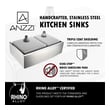 16 inch kitchen sink Anzzi KITCHEN - Kitchen Sinks - Farmhouse - Stainless Steel Steel